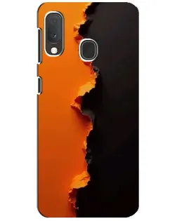 Чехол для Samsung Galaxy A20e с картинкой «Оранжевый разлом»