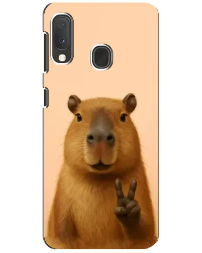 Чехол для Samsung Galaxy A20e с картинкой «Капибара виктория»