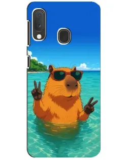 Чехол для Samsung Galaxy A20e с картинкой «Морская капибара»