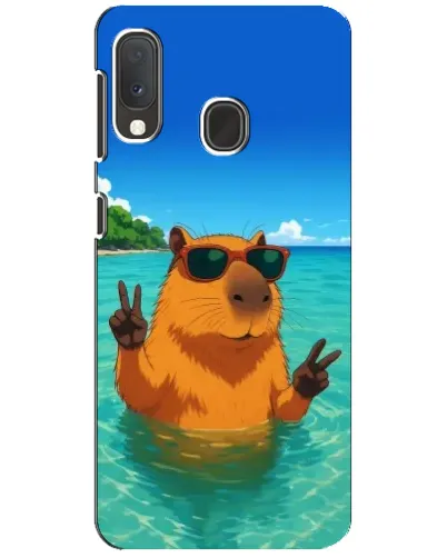 Чехол для Samsung Galaxy A20e с картинкой «Морская капибара»