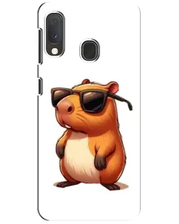 Чехол для Samsung Galaxy A20e с картинкой «Капибара в очках»