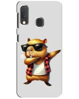 Чехол для Samsung Galaxy A20e с картинкой «Капибара рэпер даб»
