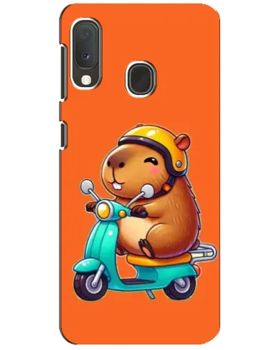 Чехол для Samsung Galaxy A20e с картинкой «Капибара на скутере»