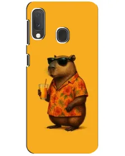 Чехол для Samsung Galaxy A20e с картинкой «Капибара на отдыхе»