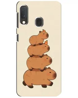 Чехол для Samsung Galaxy A20e с картинкой «Башня из капибар»