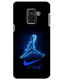 Чохол для Samsung Galaxy A8 Plus 2018 (A730F) з картинкою «Jordan Neon Blue»