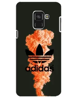Чехол для Samsung Galaxy A8 Plus 2018 (A730F) с картинкой «Оранжевый дым Adidas»