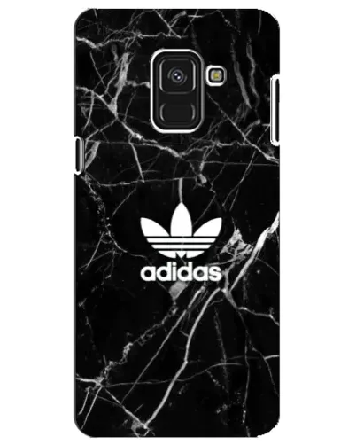 Чехол для Samsung Galaxy A8 Plus 2018 (A730F) с картинкой «Белый мрамор Adidas»