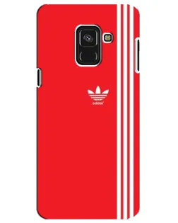 Чехол для Samsung Galaxy A8 Plus 2018 (A730F) с картинкой «Красный минимализм Adidas»