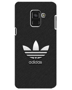 Чехол для Samsung Galaxy A8 Plus 2018 (A730F) с картинкой «Adidas Карбоновая текстура»