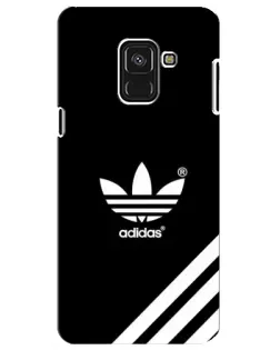 Чехол для Samsung Galaxy A8 Plus 2018 (A730F) с картинкой «Adidas с диагональными полосами»