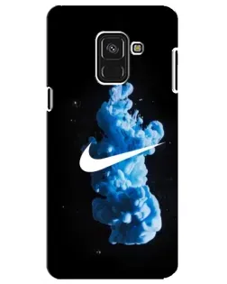 Чехол для Samsung Galaxy A8 Plus 2018 (A730F) с картинкой «Nike и синий дым»