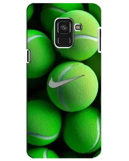 Чехол для Samsung Galaxy A8 Plus 2018 (A730F) с картинкой «Теннисные мячи Найк»