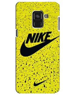 Чехол для Samsung Galaxy A8 Plus 2018 (A730F) с картинкой «Желтый текстурный Nike»