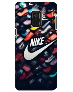 Чехол для Samsung Galaxy A8 Plus 2018 (A730F) с картинкой «Коллекция кроссовок Nike»