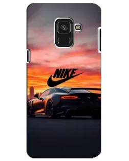Чехол для Samsung Galaxy A8 Plus 2018 (A730F) с картинкой «Nike и суперкар»