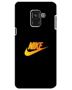 Чехол для Samsung Galaxy A8 Plus 2018 (A730F) с картинкой «Золотой логотип Nike»