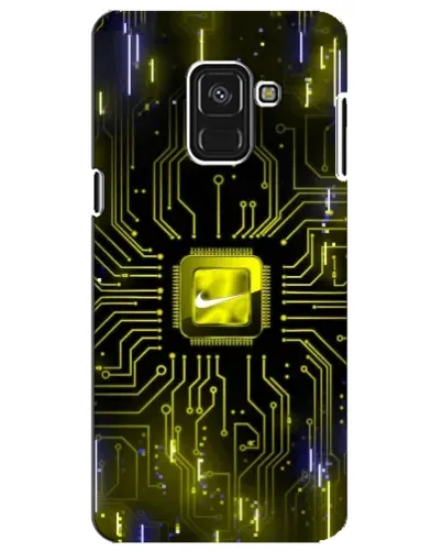 Чехол для Samsung Galaxy A8 Plus 2018 (A730F) с картинкой «Nike — золотая искра» Чехол для Samsung Galaxy A8 Plus 2018 (A730F) с картинкой «Nike — золотая искра»