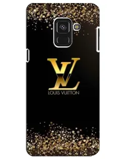Чехол для Samsung Galaxy A8 Plus 2018 (A730F) с картинкой «LV — золотые искры»