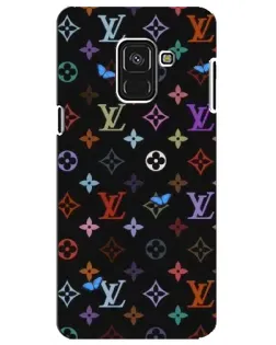 Чехол для Samsung Galaxy A8 Plus 2018 (A730F) с картинкой «Цветная монограмма LV»