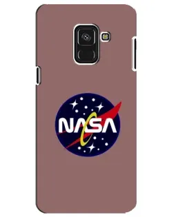 Чехол для Samsung Galaxy A8 Plus 2018 (A730F) с картинкой «NASA — ретро космос»