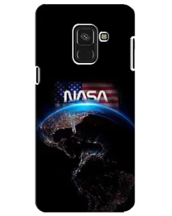 Чехол для Samsung Galaxy A8 Plus 2018 (A730F) с картинкой «Земля из космоса NASA»