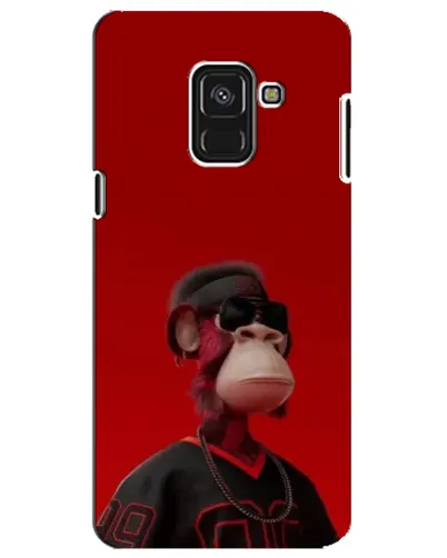 Чехол для Samsung Galaxy A8 Plus 2018 (A730F) с картинкой «Bored Ape в красном» Чехол для Samsung Galaxy A8 Plus 2018 (A730F) с картинкой «Bored Ape в красном»