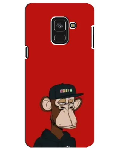 Чехол для Samsung Galaxy A8 Plus 2018 (A730F) с картинкой «Bored Ape — красный фон» Чехол для Samsung Galaxy A8 Plus 2018 (A730F) с картинкой «Bored Ape — красный фон»