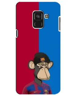 Чехол для Samsung Galaxy A8 Plus 2018 (A730F) с картинкой «Bored Ape — фанат Барсы»