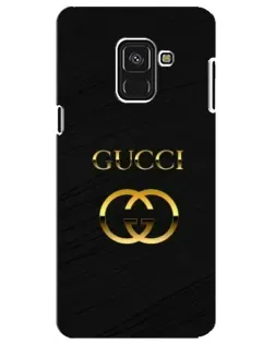 Чехол для Samsung Galaxy A8 Plus 2018 (A730F) с картинкой «Золотой логотип Gucci»