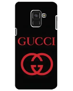 Чехол для Samsung Galaxy A8 Plus 2018 (A730F) с картинкой «Gucci — красный логотип»