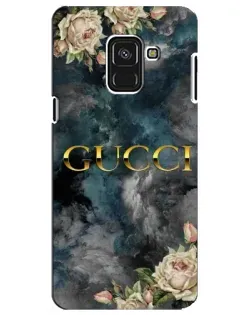 Чехол для Samsung Galaxy A8 Plus 2018 (A730F) с картинкой «Абстрактные цветы Gucci»