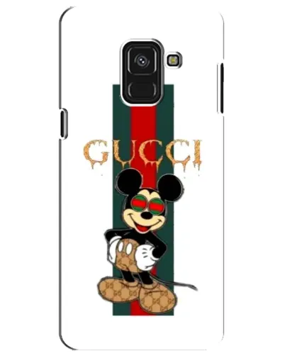 Чехол для Samsung Galaxy A8 Plus 2018 (A730F) с картинкой «Микки Маус Gucci — полосы»