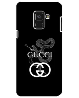 Чехол для Samsung Galaxy A8 Plus 2018 (A730F) с картинкой «Gucci — серебряная змея»