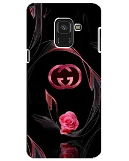Чехол для Samsung Galaxy A8 Plus 2018 (A730F) с картинкой «Gucci — неоновая роза»