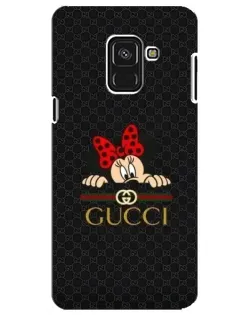 Чехол для Samsung Galaxy A8 Plus 2018 (A730F) с картинкой «Минни Маус Gucci — черный»