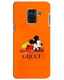 Чехол для Samsung Galaxy A8 Plus 2018 (A730F) с картинкой «Микки Маус Gucci — оранж»