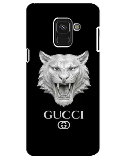 Чехол для Samsung Galaxy A8 Plus 2018 (A730F) с картинкой «Gucci — серебряный лев»