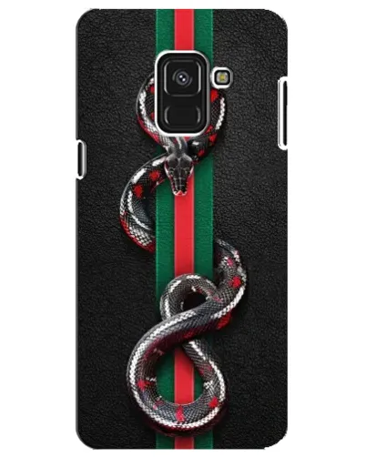 Чехол для Samsung Galaxy A8 Plus 2018 (A730F) с картинкой «Gucci — змея на полосе» Чехол для Samsung Galaxy A8 Plus 2018 (A730F) с картинкой «Gucci — змея на полосе»