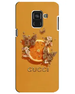 Чехол для Samsung Galaxy A8 Plus 2018 (A730F) с картинкой «Gucci — золотые бабочки»