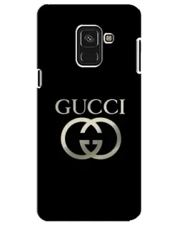 Чехол для Samsung Galaxy A8 Plus 2018 (A730F) с картинкой «Gucci — золото на черном»
