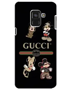 Чехол для Samsung Galaxy A8 Plus 2018 (A730F) с картинкой «Gucci — герои Disney и монограмма»