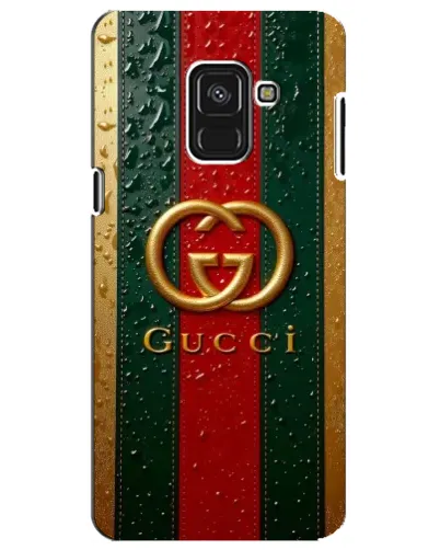 Чехол для Samsung Galaxy A8 Plus 2018 (A730F) с картинкой «Gucci — фирменная полоса и золото» Чехол для Samsung Galaxy A8 Plus 2018 (A730F) с картинкой «Gucci — фирменная полоса и золото»
