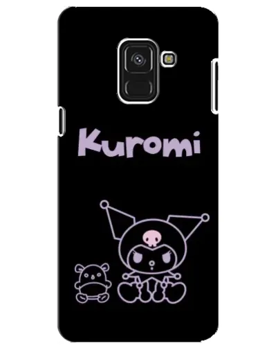 Чехол для Samsung Galaxy A8 Plus 2018 (A730F) с картинкой «Kuromi — черный минимализм»