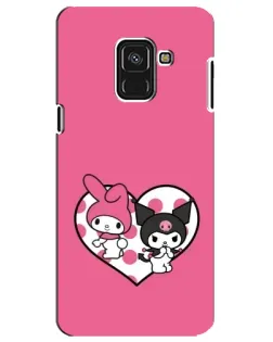 Чехол для Samsung Galaxy A8 Plus 2018 (A730F) с картинкой «Kuromi и My Melody»