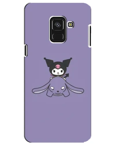 Чехол для Samsung Galaxy A8 Plus 2018 (A730F) с картинкой «Kuromi на лиловом фоне»