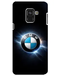 Чохол для Samsung Galaxy A8 Plus 2018 (A730F) з картинкою «BMW — неонове сяйво»