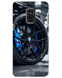 Чохол для Samsung Galaxy A8 Plus 2018 (A730F) з картинкою «Колесо BMW зблизька»