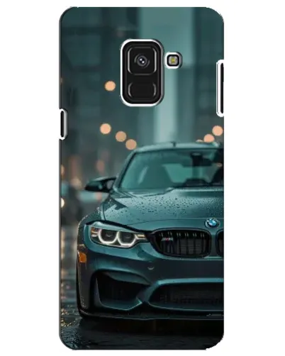 Чохол для Samsung Galaxy A8 Plus 2018 (A730F) з картинкою «BMW у вогнях міста»