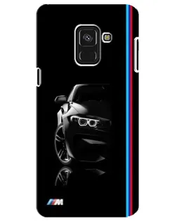 Чохол для Samsung Galaxy A8 Plus 2018 (A730F) з картинкою «Силует BMW в темряві»